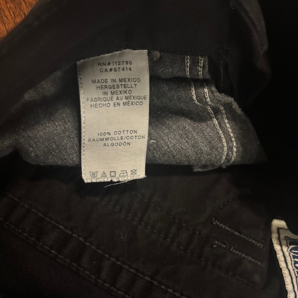 True Religion Men’s Straight W Flap Jeans – Black Grey Wash – Size 30 - Picture 7 of 7